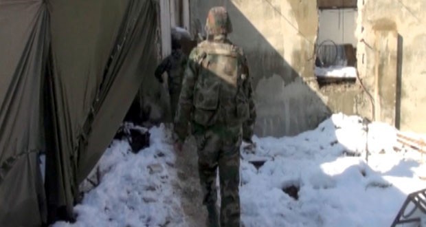  Syria army continues large-scale operations against terrorists, uncovers tunnel network in Jobar